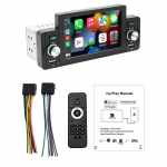 5-tolline autostereo MP5-m&auml;ngija BT FM-raadio vastuv&otilde;tja Carplay Android Auto toega k&auml;ed-vabad must