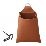 Konksuga auto hoiukott Lihtne paigaldada Minimalistlik stabiilne kukkumisvastane sisekorder Kunstnahast auto mobiiltelefoni &otilde;hu v&auml;ljalaskekott juhile pruun