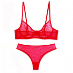 Seksikas pitsiline &uuml;li&otilde;huke rinnahoidjakomplekt naistele l&auml;bipaistva v&otilde;rguga naistepesu Prantsuse alustraadiga Push Up rinnahoidja ja alusp&uuml;ksid, mustad kiusatus L