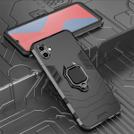KEYSION p&otilde;rutuskindel armor &uuml;mbris Samsung A04 A04S A03 silikoon + PC metallist r&otilde;ngasaluse telefoni tagakaas Galaxy M13 5G jaoks for Samsung A04 punane