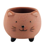 Les Tr&eacute;sors De Lily [R6586] - pruun terrakota poti kate  Cats  - 96x93x80 mm pruun