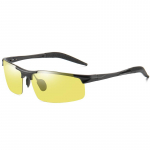 AORON Fashion Design alumiiniumist magneesiumraamiga &ouml;&ouml;n&auml;gemine fotokroomsed polariseeritud p&auml;ikeseprillid v&auml;litingimustes pimestamisvastased UV400 kalap&uuml;&uuml;giprillid must