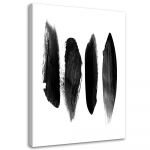 Feeby l&otilde;uendiprint, mustad vertikaalsed triibud 40x60 valge/must