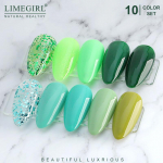Limegirl 10tk/komplekt Geel-k&uuml;&uuml;nelakk Populaarsed v&auml;rvid Poolp&uuml;siv Leotus UV LED K&uuml;&uuml;nekunstnik Geelid K&uuml;&uuml;nelakk