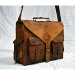 Vintage Nahast Suur Uus Portfell Meeste Satchel Messenger Kitsenahast S&uuml;learvuti Kotti 11x15x4 pruun