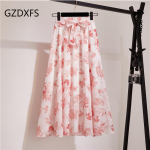 DX - uus Bohemian Chiffon poolpikk kleit kevadeks ja suveks Keskmise pikkusega k&otilde;rge v&ouml;&ouml;kohaga haldjas lilleline suur kiikseelik rannaseelik One size