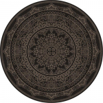 Retro Mandala lootose lillemustriga &uuml;mmargune vaip Tool P&otilde;randamatt Pehmed vaibad elutuppa libisemisvastane vaip Magamistoa sisekujundusvaip 80cm x 80cm