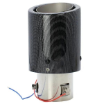 Universaalne auto LED v&auml;ljalasketoru saba k&otilde;ri otsa toru summuti punane tuli p&otilde;lev sirge auto modifitseeritud &uuml;he v&auml;ljundiga 1Pcs must