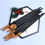 JOWOART 10 tk akvarellmaalipintslid nailonist juuste &uuml;mmarguse peaga komplekt akr&uuml;&uuml;l&otilde;li pintsliga joonistuspliiats Kvaliteetsed kasevarda kunstitarbed