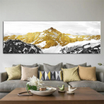 Abstraktne maastik Kuldne lumi, m&auml;gi, l&otilde;uend, maalimine plakatid ja tr&uuml;kised Seinakunstipildid Elutoa Kodukaunistus Ilma raamita 20*40cm