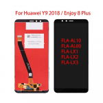 5,93-tolline LCD-ekraan Huawei Y9 2018 jaoks / Enjoy 8 Plus FLA L22 LX2 LX1 LX3 LCD-ekraan puuteekraaniga digiteerija kogu komplekti vahetus must