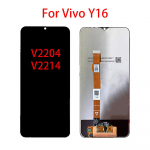 Uus mobiiltelefoni LCD-ekraan Vivo Y16 V2204 V2214 LCD-puuteekraaniga Digiziteri paneeli koostu asendusosa must