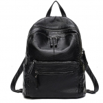 NIGEDU pehmest PU-nahast naiste seljakott Suure mahutavusega naiste seljakott, must Casual School Book Bag reisikott P&auml;evakott mochila must