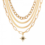 2023 Uus lihtne kaelakee Luksuslik kaelakee Mood &Otilde;&otilde;nes Snake Chain Kaelakee Naiste v&otilde;lu Seksikas 4-osaline komplekt Kaelakee Peo mitmek&uuml;lgne Rannap&auml;ikese kaelakee kuld