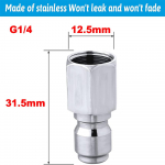 Pesutarvikud Kiirvabastusega pesuri d&uuml;&uuml;sid K&otilde;rgsurvepesuri adapter 1/4 ; Kiir&uuml;hendusega auto puhas aed External thread