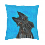 Vintage Scottie Dog Throw padjap&uuml;&uuml;r 60*60cm diivanile &Scaron;oti terjer Padjakate Ruudukujuline padjakate Kahepoolne tr&uuml;kkimine 30x30cm 12x12in