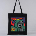 MF Doom R&auml;ppar Gladiaator Madvillain Mood Ostlemine Must kotid L&otilde;uend kandekott Korduvkasutatav riidest kott K&auml;ekott &Otilde;lakotid 24*26cm