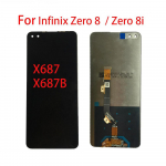 LCD-ekraan Infinix Zero 8 8i X687 X687B jaoks, LCD-ekraan, puuteekraani digitaliseerija, t&auml;ielik komplekt, asendus must