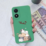 Vivo Y02S Y16 Y22 Y35 Y11 Y12 Y20 Y31 Y33 Y33S Y51 Y91C telefoni&uuml;mbris Lovely Cat Cartoon kaitse pehme silikoonist alusp&otilde;hjad Vivo Bumper Coque jaoks Vivo Y02 / Y02A valge