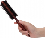 Puidust k&auml;epidemega f&ouml;&ouml;niga &uuml;mmargune pintsel Curling Roll Styling Juuksehari Antistaatiline &uuml;mmargune hari