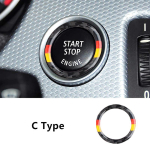 Mootori k&auml;ivitamise seiskamisnupu kaane kleebis S&uuml;&uuml;te Decive Kleebised Auto stiil BMW E90 E92 E93 2009-2013 E89 Z4 jaoks E Type gray