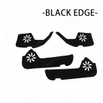 Side edge cover Door Inside Guard Protection Carpet Car Door Anti Kick Pad Sticker for Mercedes Benz GLK 2012-2015 Black Edge