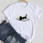 (Aasia suurus)T-s&auml;rk Moodne T-s&auml;rk Kass Multifilm Armas Loom Armas vabaaja Naiste R&otilde;ivad Naistele L&uuml;hikeste varrukatega graafiline T-s&auml;rk S