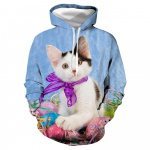 T&uuml;drukute 3D-printimine Naiste Pusad Kass Loomade Sari Pullover Loomad Pikkade varrukatega Pusad T&uuml;drukud Topid Meeste dressipluusid M