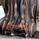 Kvaliteetsed luksuslikud siidist sallid peapael Sallid kaelasall naistele kett siidist sall naiste dekoratiivne sall 180*90cm must