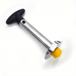 Selle roostevabast terasest ananassi s&uuml;damiku- ja viilutamist&ouml;&ouml;riistaga eemaldage ananassid ilma pingutuseta ja viilutage neid! kollane