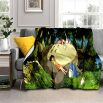 Minu naaber T-Totoro Anime multifilmi tekk, pehme tekk koju Magamistoa voodi diivan Pikniku reisikontori kattetekk lastele 130cm x 150cm