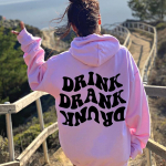 Jook joodud purjus Pusa Naiste Pusa kampsunid Pulloverid unisex tsitaat puhas puuvill T&auml;navar&otilde;ivad top džemprid tsitaadid vabaaja pusad S roosa