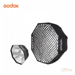 Godox Softbox 80cm 120cm helkuriga vihmavari fotostuudio kaasaskantav Softbox k&auml;rgstruktuuriga v&auml;lklambi jaoks 80cm