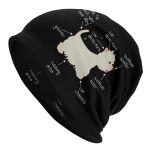 L&auml;&auml;ne-Highlandi valge terjer Koer Talvine Kapp Naine Slouchy Beanie M&uuml;ts Hip Hop Westie Kutsikas Ski Skullies Nokam&uuml;tsid Unisex Naistele Skullies Beanie Hat
