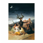 Witches Sabbath Vintage plakat Antiikmaal Seinakunst Pilt Kurat Saatan Sarviline Kitse l&otilde;uendiprint Dekoratsioon 20x30cm