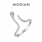 Modian reguleeritav snake s&otilde;rmus 925 Sterling h&otilde;be trendikas selge CZ pimestav avatud suurusega naiste s&otilde;rmes&otilde;rmus naistele peoehted h&otilde;be