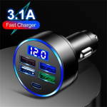 QC3.0 USB-autolaadija kiirlaadimine C-t&uuml;&uuml;pi USB-telefoni adapter autos iPhone 13 Pro jaoks Xiaomi Huawei Samsungi kiirlaadija