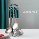 Skandinaavia kerge luksus k&ouml;&ouml;gin&otilde;ude komplekt Keedulabidas lusikas Seitsmeosaline komplekt Keraamiline k&auml;epide roostevabast terasest spaatliga supilusikas K&ouml;&ouml;gitarbed A hall