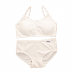 T&uuml;drukute rinnahoidja puuvillane aluspesu teismelistele treeningrinnahoidjate komplekt &otilde;pilastele puberteediea vesti rinnahoidjad 8-14 a. one size valge