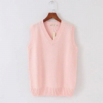 Soliidne silmkoeline kampsun vest Naiste mood V-kaelusega kontoris Daami kudumid S&uuml;gis- ja talvised varrukateta naiste vestid kampsunid 29875 M