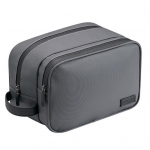 Kunstnahast tualett-tarvete kott m&auml;rg ja kuiv eraldamine veekindel suure mahutavusega k&auml;epidemega t&otilde;mblukk Multifunktsionaalne reisimeigi kosmeetikakott hall