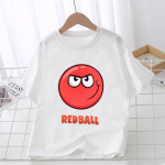 Red Ball Print Funny Kids 1-12 aastane T-s&auml;rk T&uuml;drukute Suvised Topid Poiste riided Multifilm Armas laste l&uuml;hikeste varrukatega T-s&auml;rk 120cm