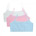 3 PC Laste aluspesu Rinnahoidja Puuvillane T&uuml;drukute Rinnahoidja Pehme Puberteedieas T&uuml;drukute Treeningrinnahoidjad Solid Kids T&uuml;drukute Vest K&auml;rpi Rinnahoidja One size