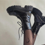 est Lahe punk Naiste Mootorrattasaapad Paelad Turske platvorm Gothi kingad vabaaja br&auml;ndi Combat t&auml;navajalatsid Zapatos De Muje 35