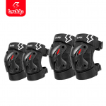 BSDDP mootorratta p&otilde;lvekaitsmed, 2-osaline p&otilde;lvekaitse, peegeldav silmad, mugav hingav 2pcs Knee Pads and 2pcs Elbow Protector valge
