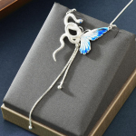 Moodne ja isikup&auml;rastatud liblika tuti kaelakee, mitmek&uuml;lgne ja mitmek&uuml;lgne naiste liblika kaelakee 35cm