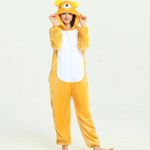 Kigurumi Animal Cosplay kapuutsiga kombinesoon pidžaama meeste naiste pikkade varrukatega talvine soe Rompe magamisriided Panda Lion, leopard, elevant, sebra, tiiger cosplay XL