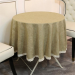 Laudlina &uuml;mmargune imiteeriv linane pits P&otilde;hjamaade tee kohvilaudlina koduk&ouml;&ouml;gi jaoks pulmapeo lauakate Laudlina kaunistus 90cm Diameter