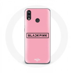 Coque pour Huawei P20 Lite Blackpink Groupe de K-pop Logo Fond Rose