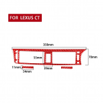 for Lexus CT 2011-2017 Car Center Console Air Vent Outlet Decoration Trim Sticker Decal Auto Interior Accessories Carbon Fiber style A(LHD)